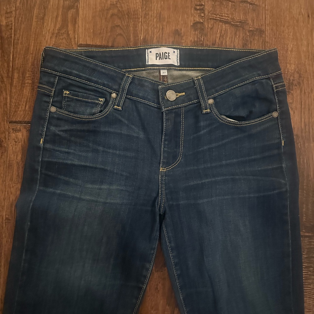 PAIGE Peg Ankle Slim Women's Deep Indigo Jeans